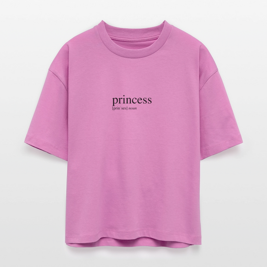 Frauen Boxy Bio-T-Shirt Nova   - princess (black) - pink