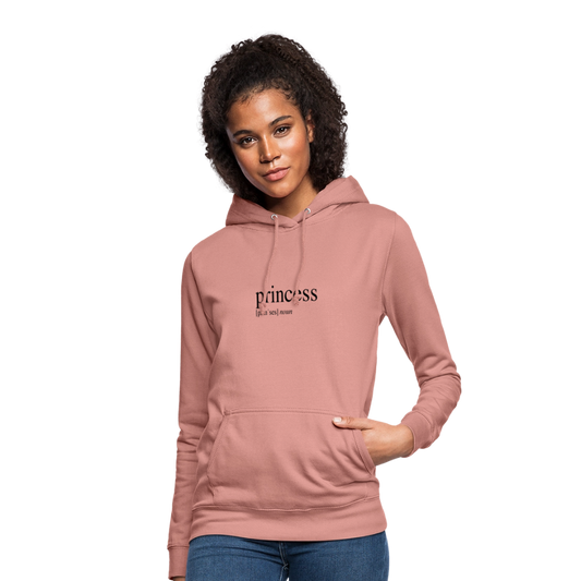 Women's Hoodie  - princess (black) - dusky rose