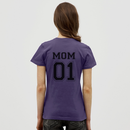 Women's T-Shirt - MOM 01 (black) - Dunkellila