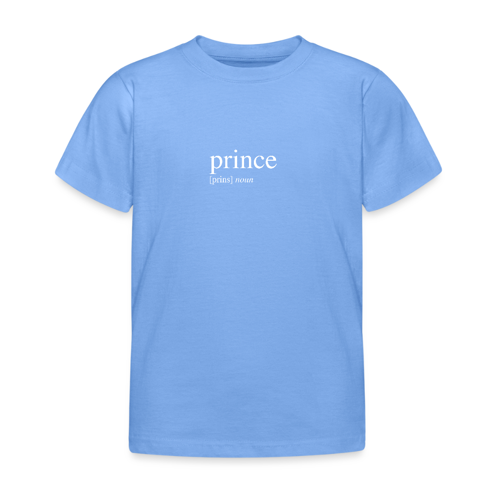 Kids`T-Shirt - prince (white) - Himmelblau