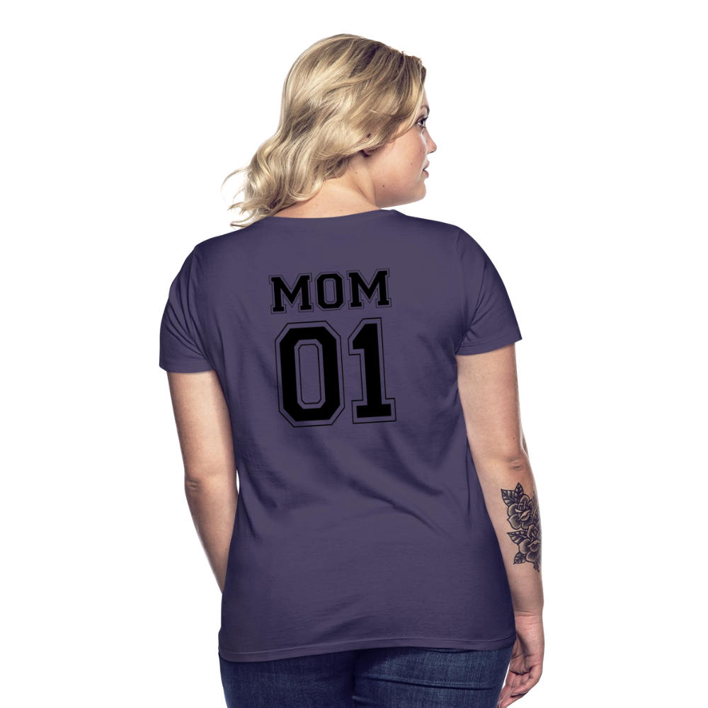Women's T-Shirt - MOM 01 (black) - Dunkellila