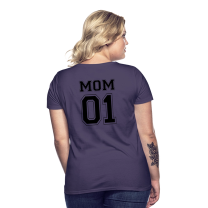 Women's T-Shirt - MOM 01 (black) - Dunkellila