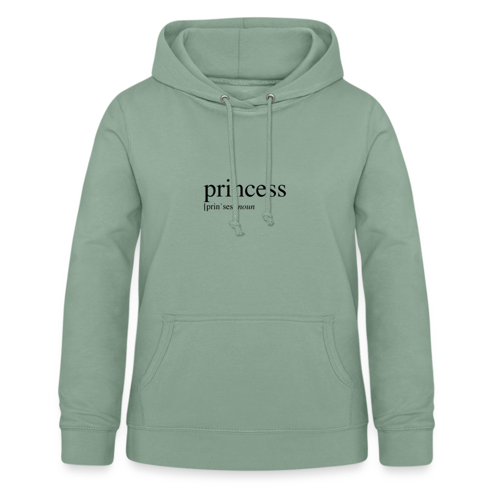 Women's Hoodie  - princess (black) - steel green