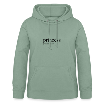Women's Hoodie  - princess (black) - steel green