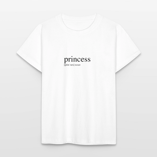 Kids`T-Shirt - princess (black) - white