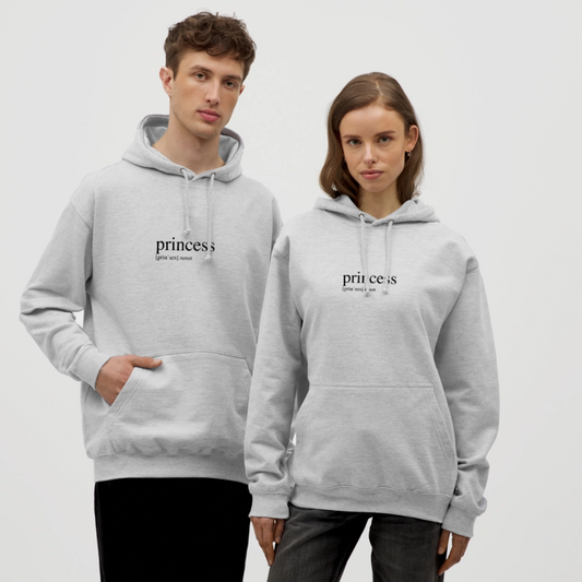 Unisex Hoodie - princess (black) - light heather grey