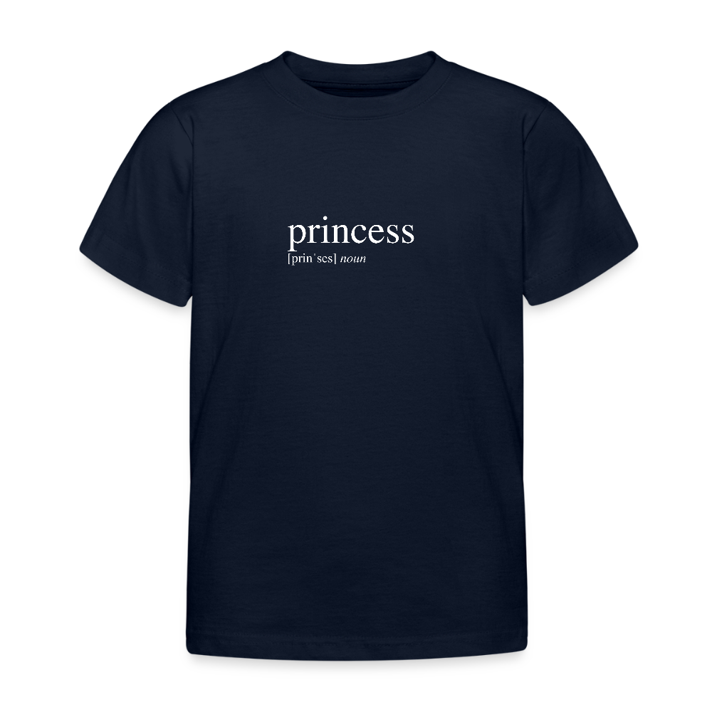 Kids`T-Shirt - princess (white) - navy