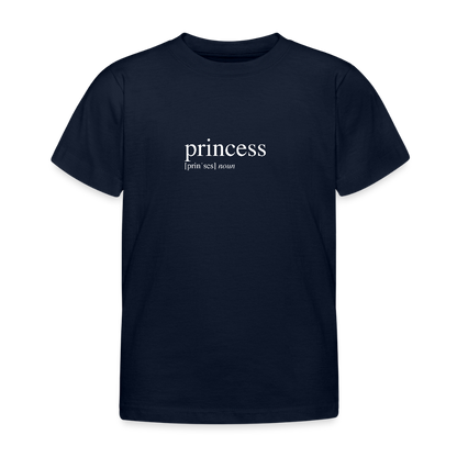 Kids`T-Shirt - princess (white) - navy