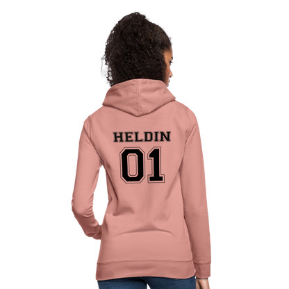Frauen Hoodie - HELDIN 01 (black) - Altrosa