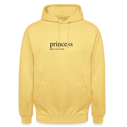 Unisex Hoodie - princess (black) - lemon yellow