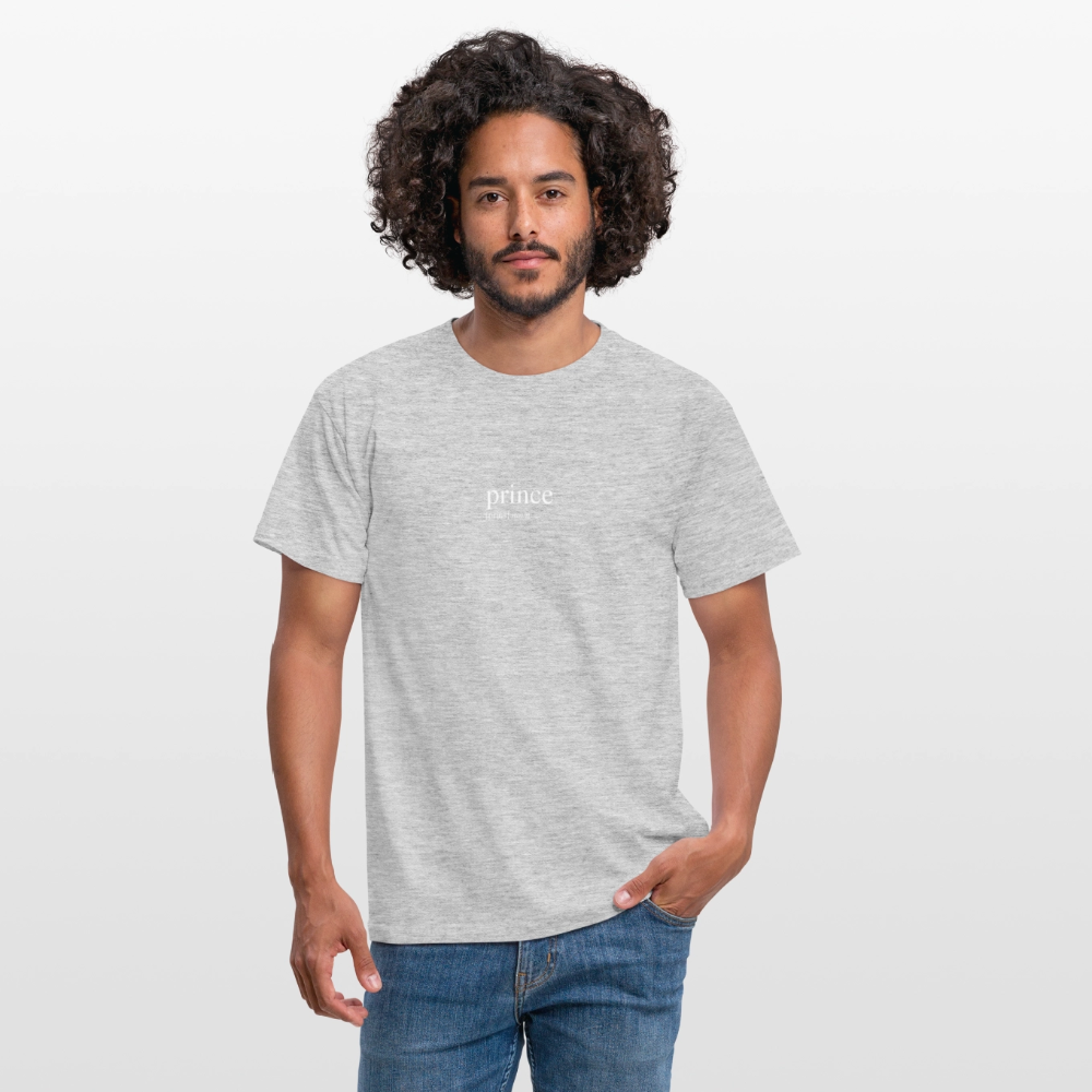 Men's T-Shirt - prince (white) - heather grey
