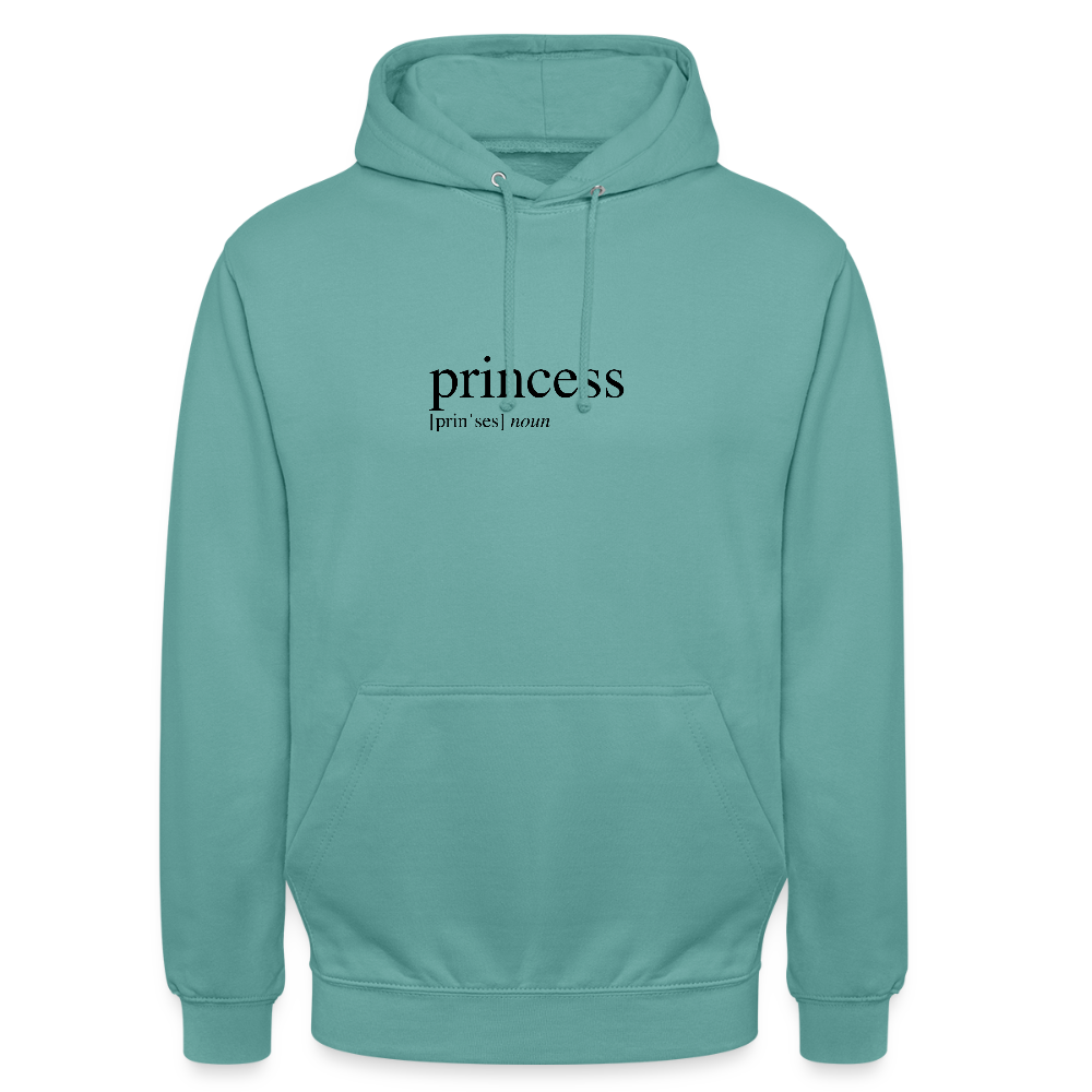 Unisex Hoodie - princess (black) - pastel turquoise