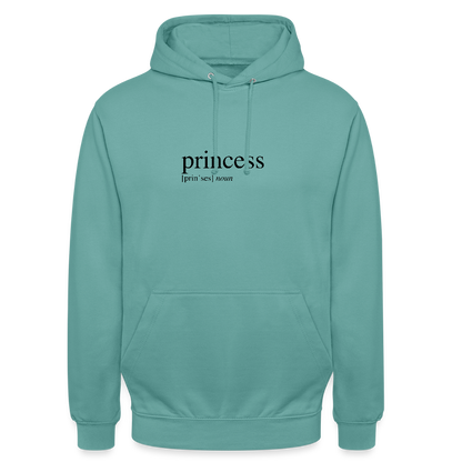 Unisex Hoodie - princess (black) - pastel turquoise