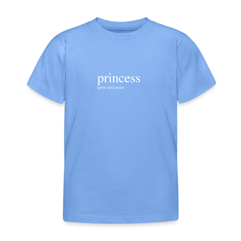 Kids`T-Shirt - princess (white) - sky blue
