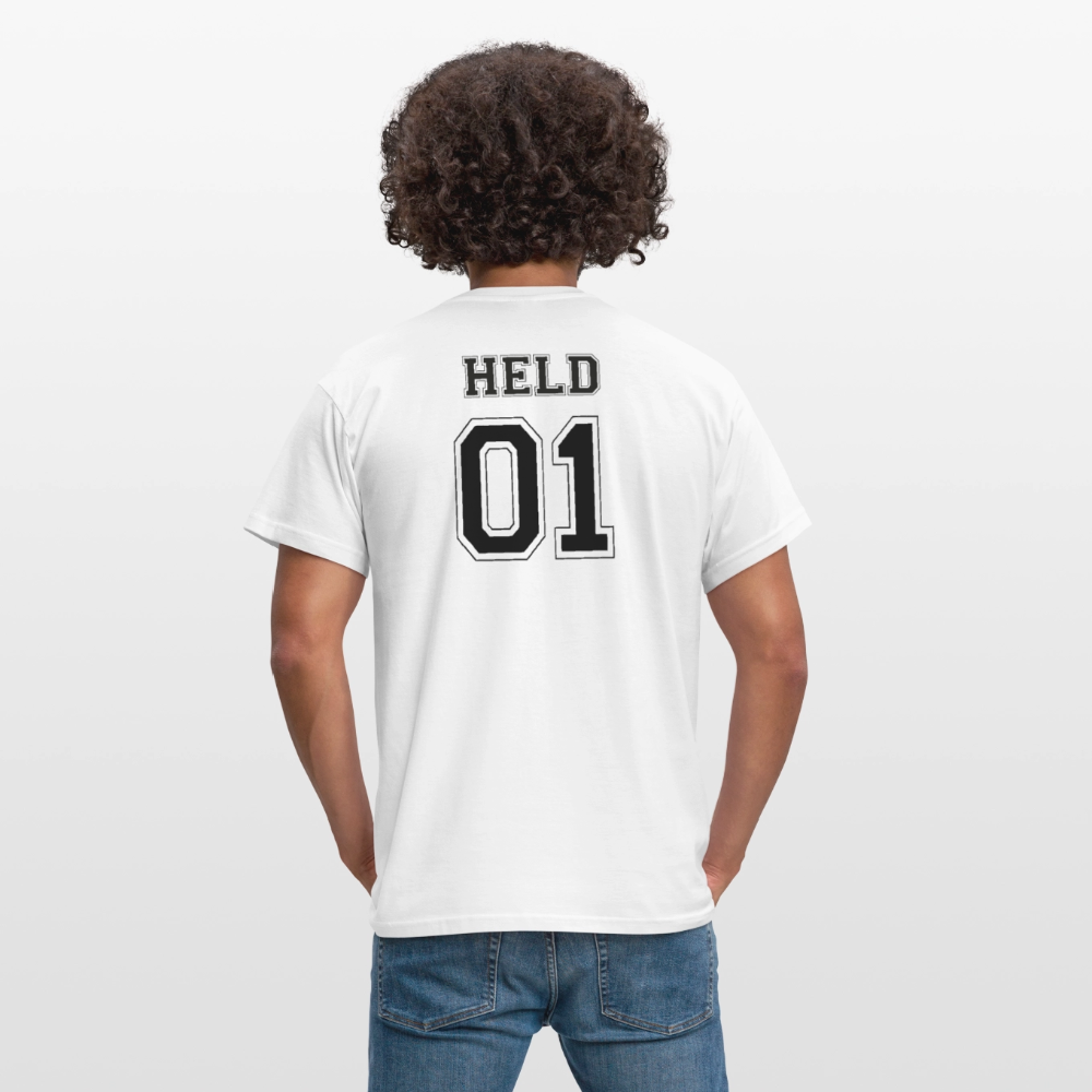 Men's T-Shirt - HELD 01 (black) - Weiß