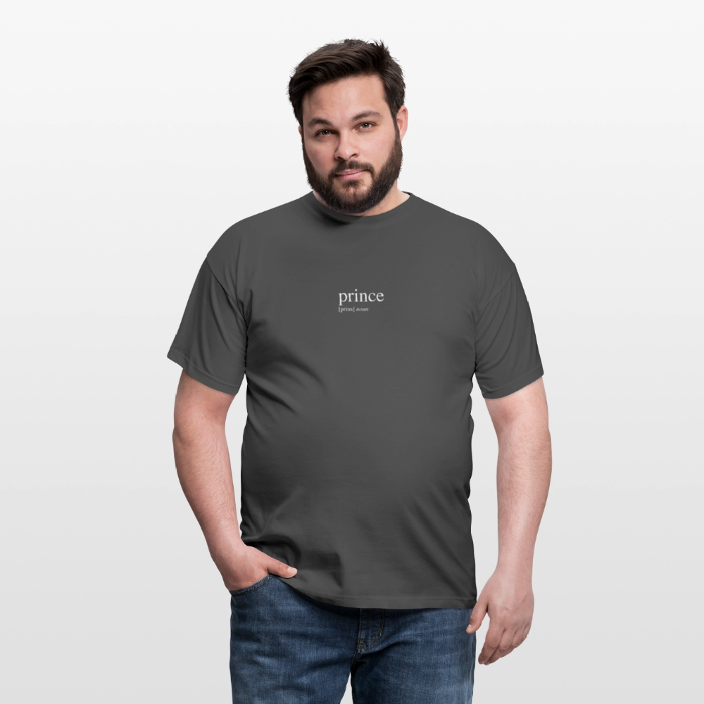 Men's T-Shirt - prince (white) - charcoal grey