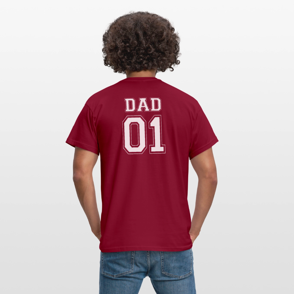 Men's T-Shirt - DAD 01 (white) - Ziegelrot