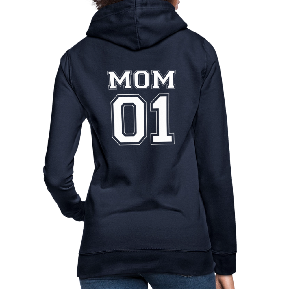 Frauen Hoodie - MOM 01 (white) - Navy