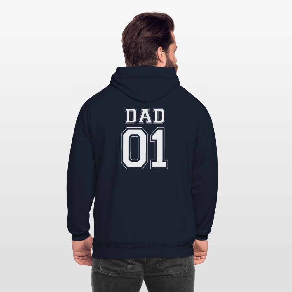Unisex Hoodie - DAD 01 (white) - Navy