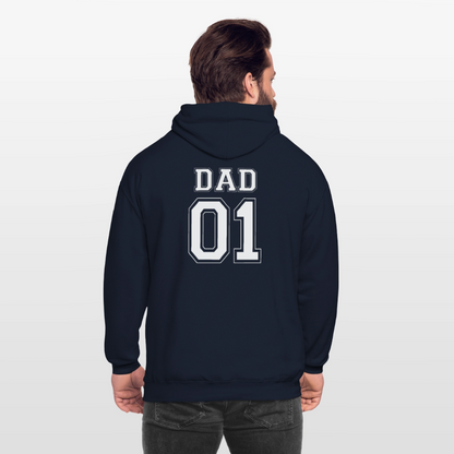 Unisex Hoodie - DAD 01 (white) - Navy