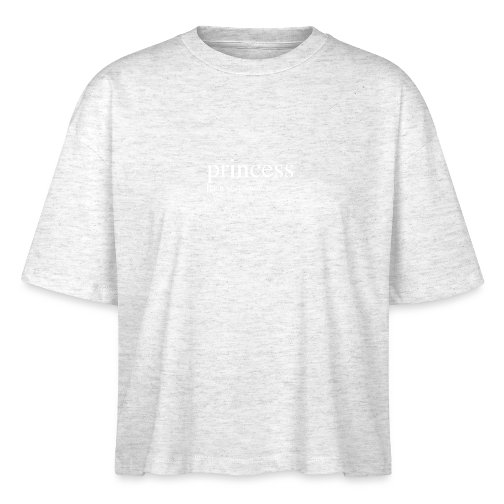 Frauen Boxy Bio-T-Shirt Nova   - princess (white) - heather white