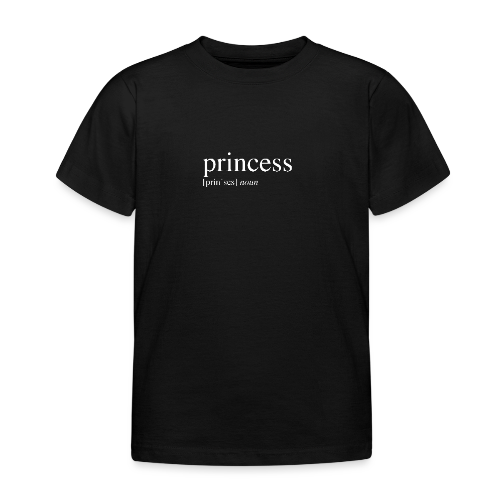 Kids`T-Shirt - princess (white) - black