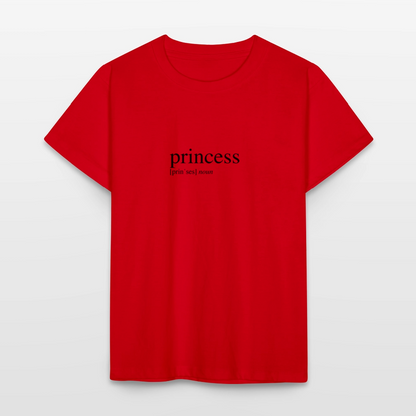 Kids`T-Shirt - princess (black) - red
