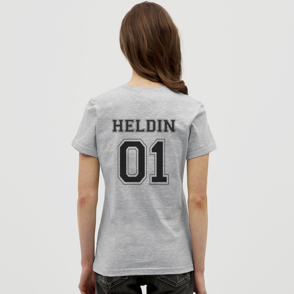 Women's T-Shirt - HELDIN 01 (black) - Grau meliert